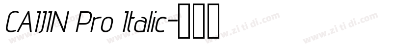 CAIJIN Pro Italic字体转换 CAIJIN Pro Italic字体转换